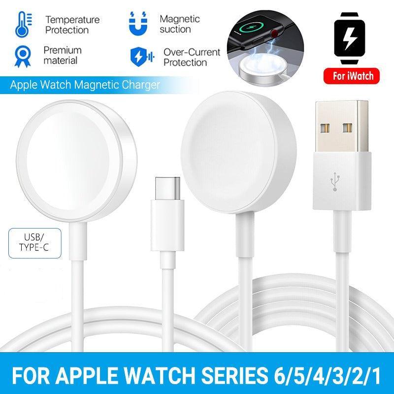 Apple Watch Iwatch Series 6/5/4/3/2/1 Magnetic Charger Usb / Type-C Charging Cable-0