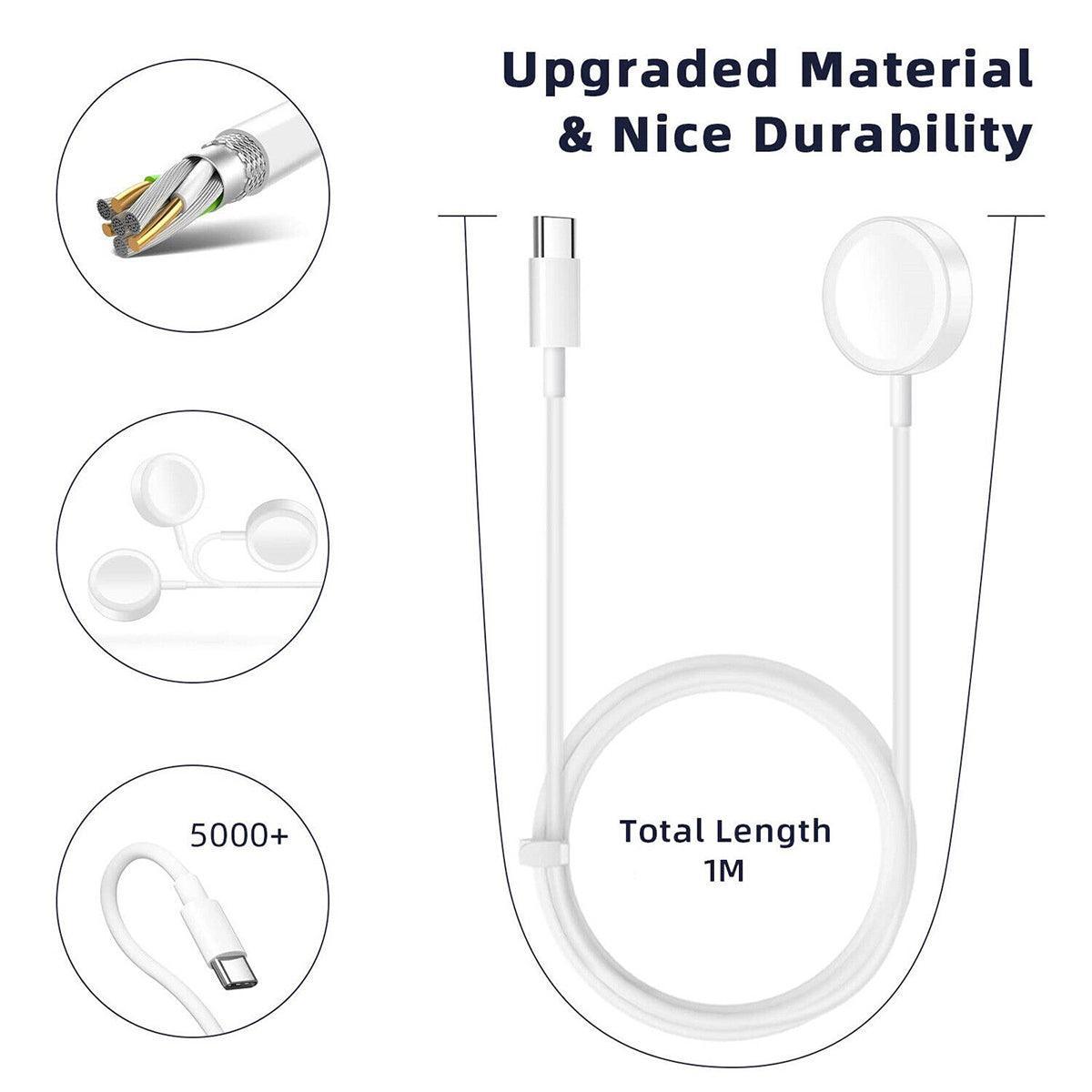 Apple Watch Iwatch Series 6/5/4/3/2/1 Magnetic Charger Usb / Type-C Charging Cable-2