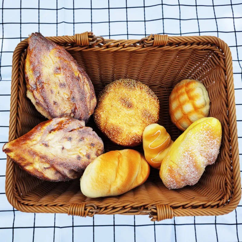 Handwoven Rattan Picnic Basket With Handle-3