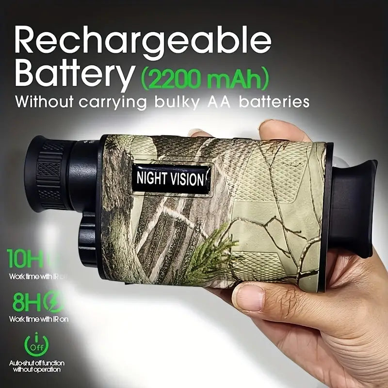 Camo Night Vision Monocular - 8X Digital Infrared Telescope-3