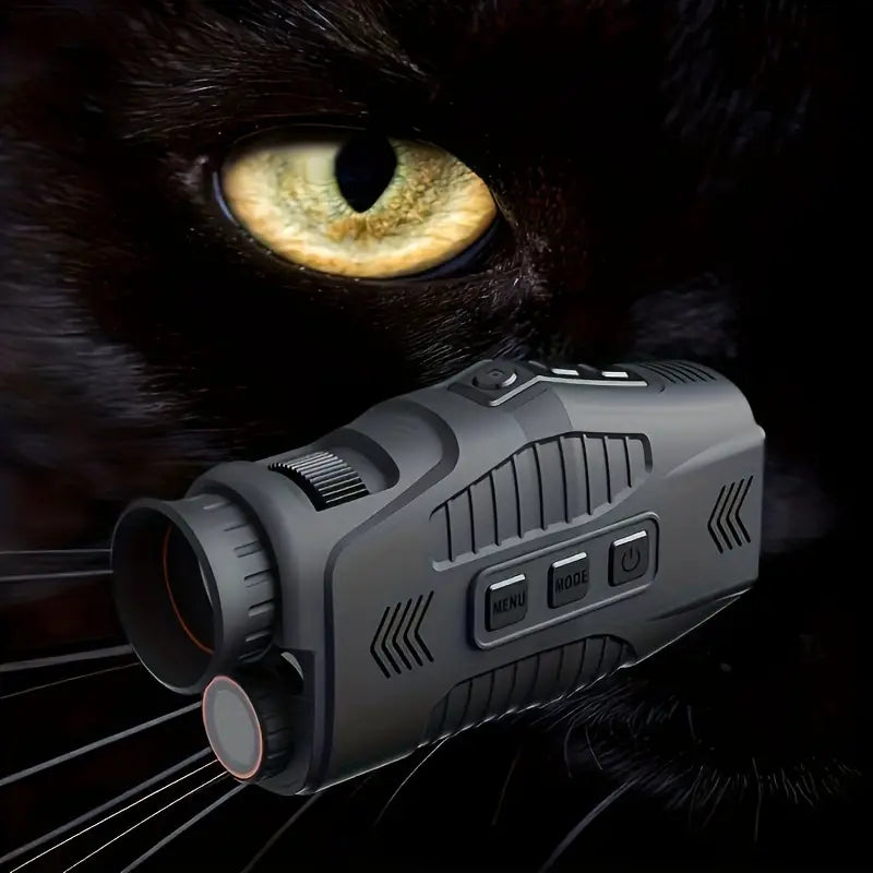 ABS R11 Night Vision Monocular - All Black Vision, 5x Digital Zoom, 984ft Range, 1080P Video, USB Charging-1
