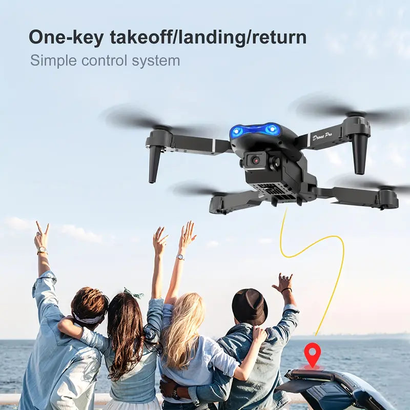 Foldable RC Drone with HD Camera & Altitude Hold - Black-4