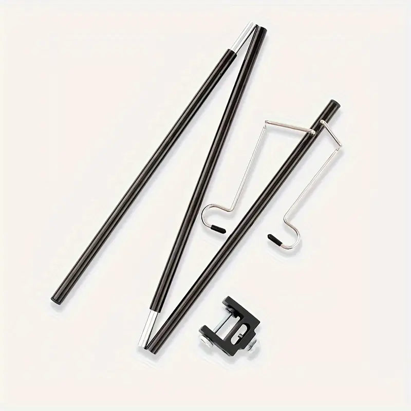 Portable Folding Lamp Pole - Lightweight Collapsible Aluminum Lantern Stand-1