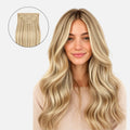 Brown Platinum Highlight (4Q+60C) Classic Clip-In Hair Extensions (120g-140g)-0