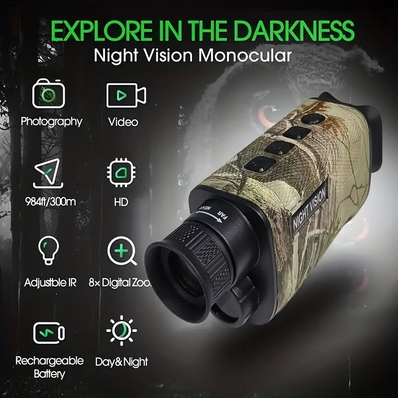 Camo Night Vision Monocular - 8X Digital Infrared Telescope-1