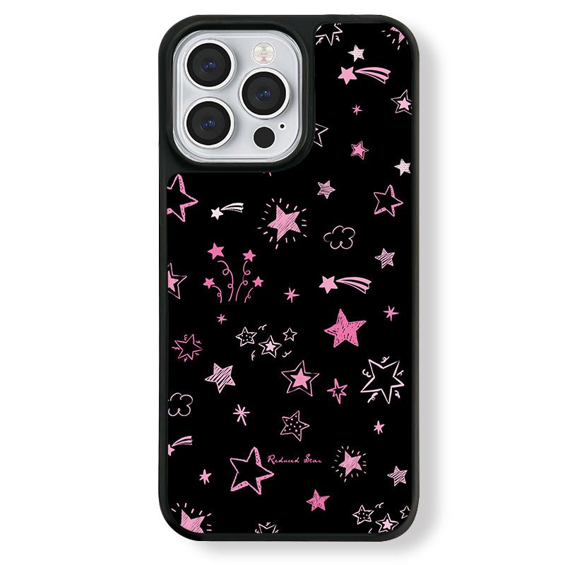 Casey Reduced Star Pink Twinkling Stars AG Matte Phone Case – Magnetic Anti-Fingerprint Protective Cover-0