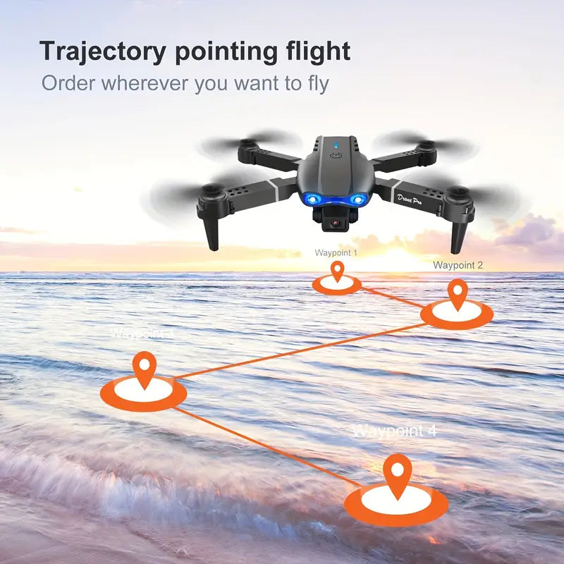 Foldable RC Drone with HD Camera & Altitude Hold - Black-2