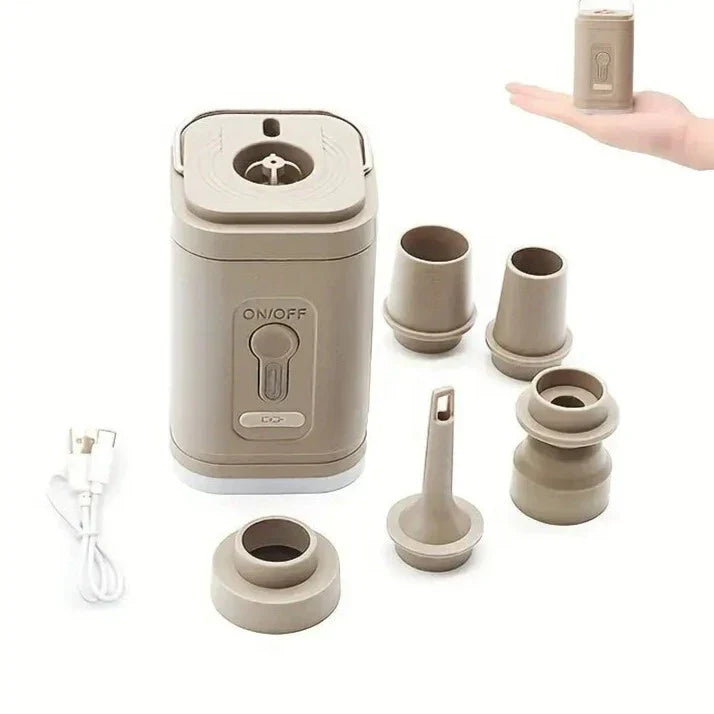 Khaki Portable Wireless Electric Air Pump-0