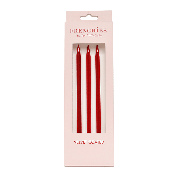 Frenchies Red Velvet Hairsticks-0