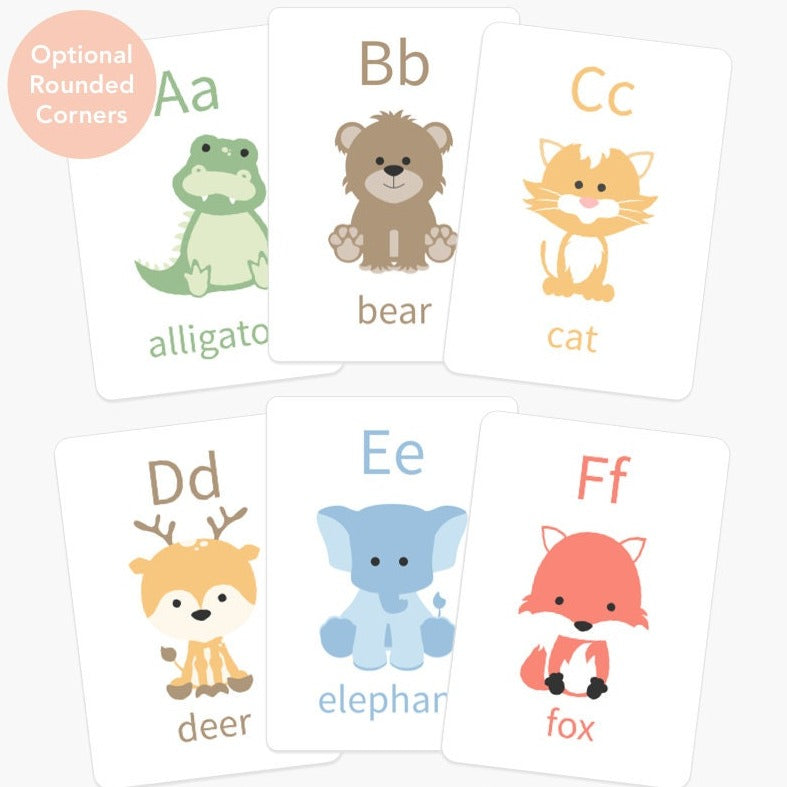 Alphabet Flashcards for Toddlers | ABC Animal Learning Cards for Preschoolers