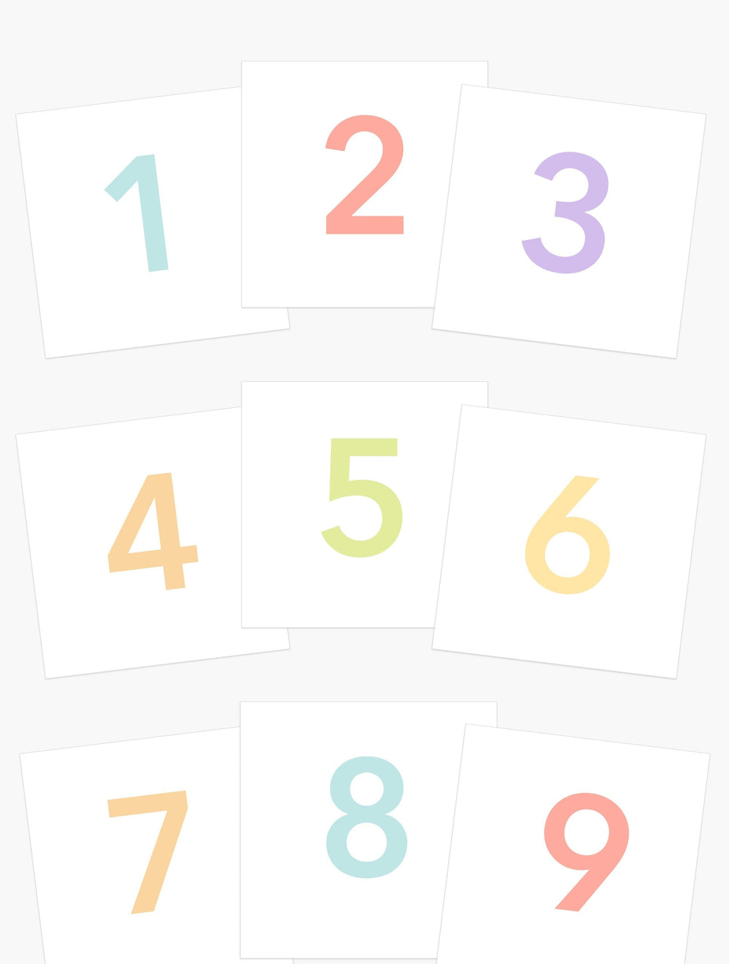 Number Flashcards for Toddlers | Kids Math Cards with Symbols | Preschool Learning Gift