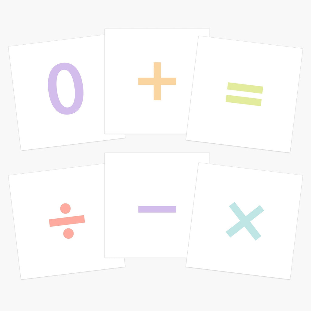 Number Flashcards for Toddlers | Kids Math Cards with Symbols | Preschool Learning Gift