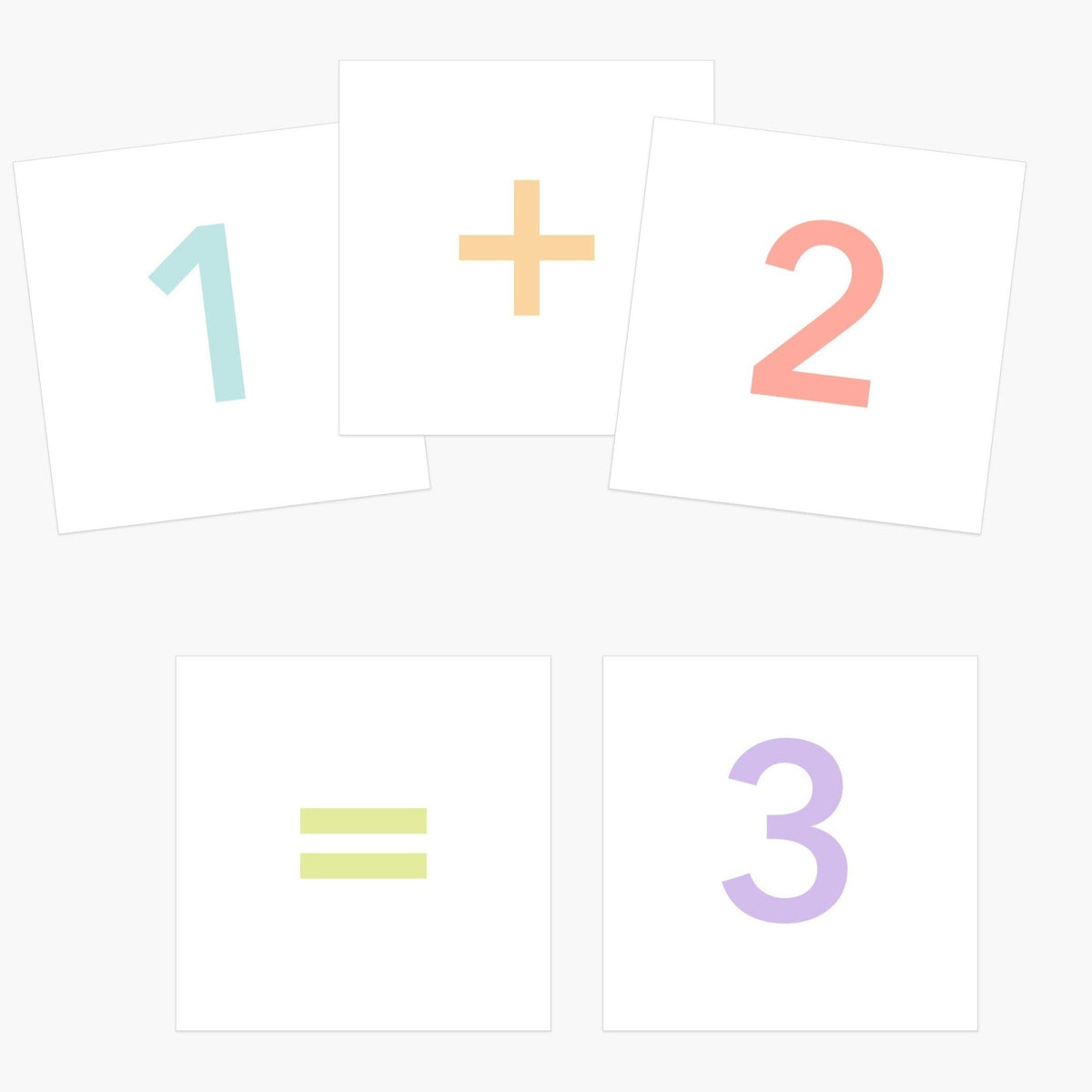 Number Flashcards for Toddlers | Kids Math Cards with Symbols | Preschool Learning Gift