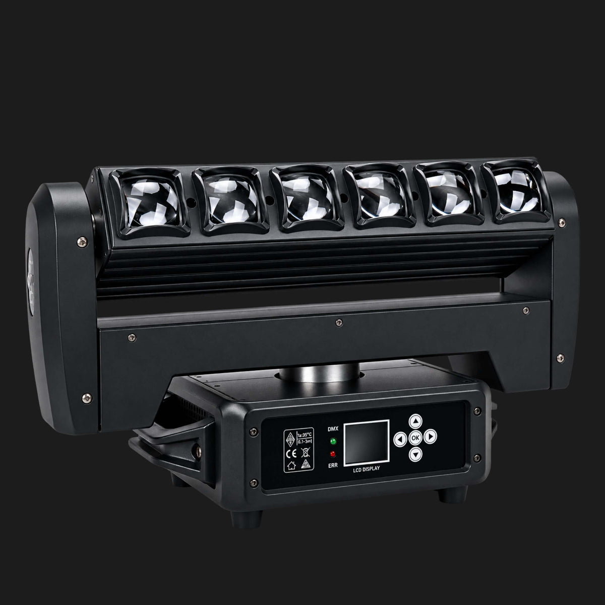N6 Dual-Sided RGBW Beam Moving Head 6×40W with Pixel Control