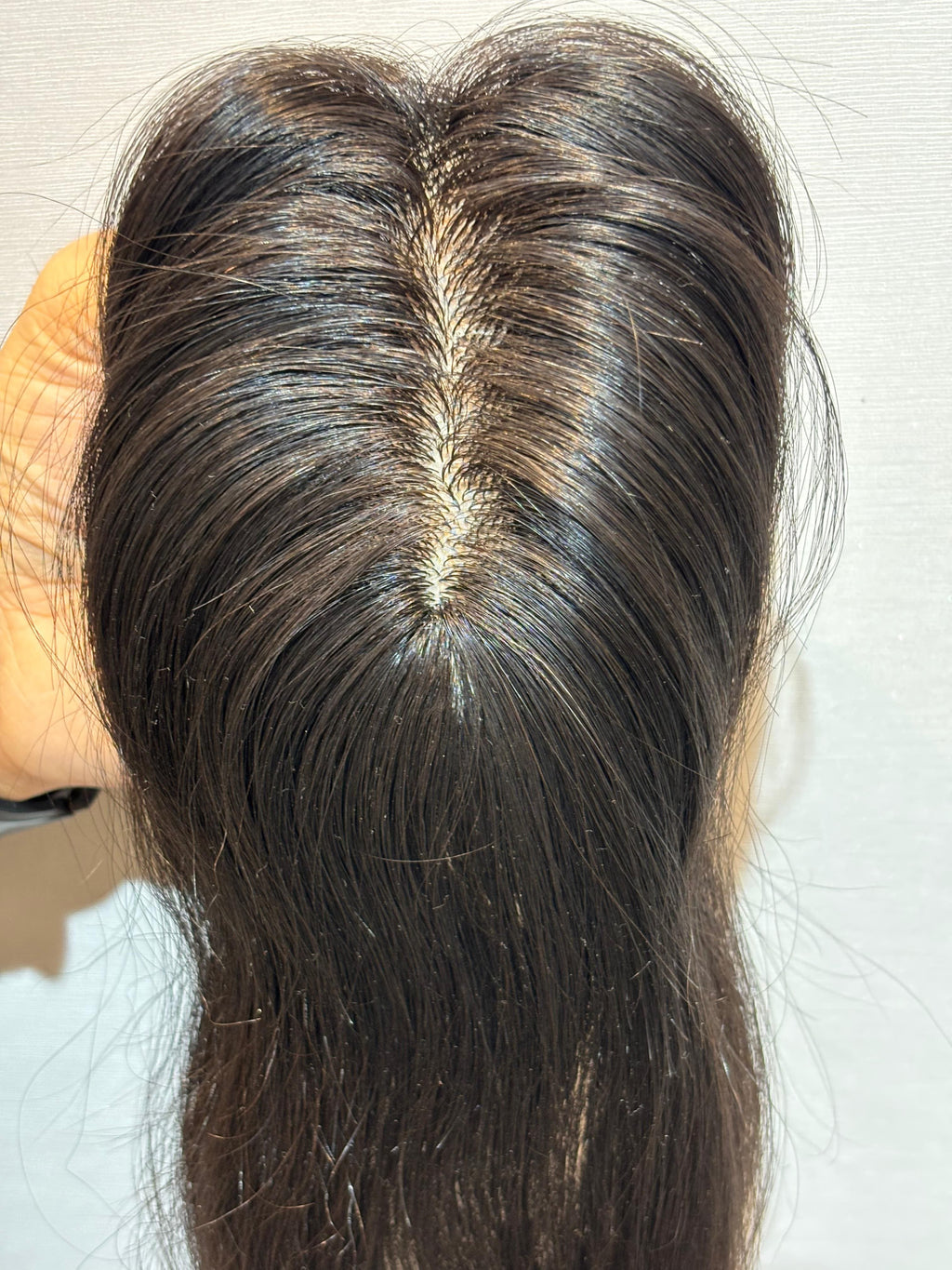 Ponytail-Friendly Hair Topper | Silk Base | Natural Black | Straight | Remy Hair India-2