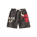 MyKids-USA® High Quality Boys’ Grey Soft Cotton Fierce Bull Pattern Shorts