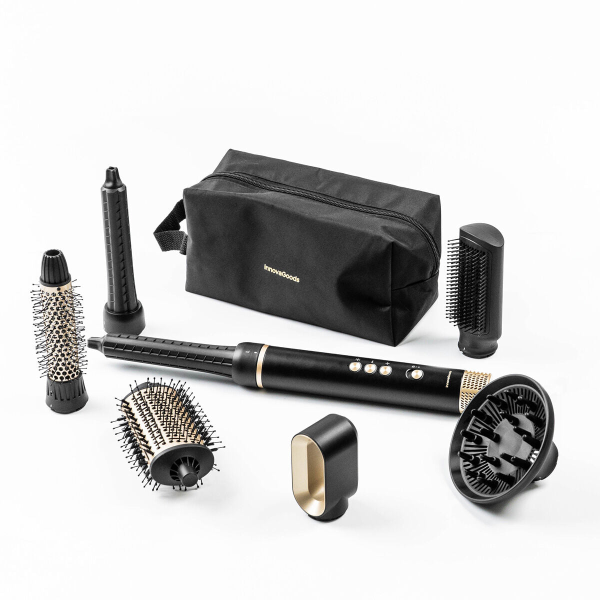 Ionic Multifunctional Air Dryer and Styler Brush with Coanda Technology and 7 Accessories Wavify InnovaGoods-3