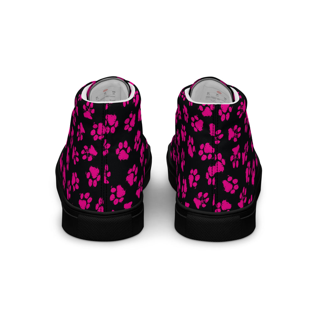 Pawprints Women’s high top canvas shoes, footwear, penny royal design, shop now, shoes, sneakers